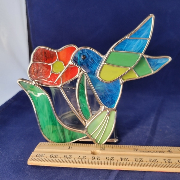 Hummingbird Stainglass Tealight Holder All Occasion/Holiday/Kids/Spring/Summer - Picture 8 of 14